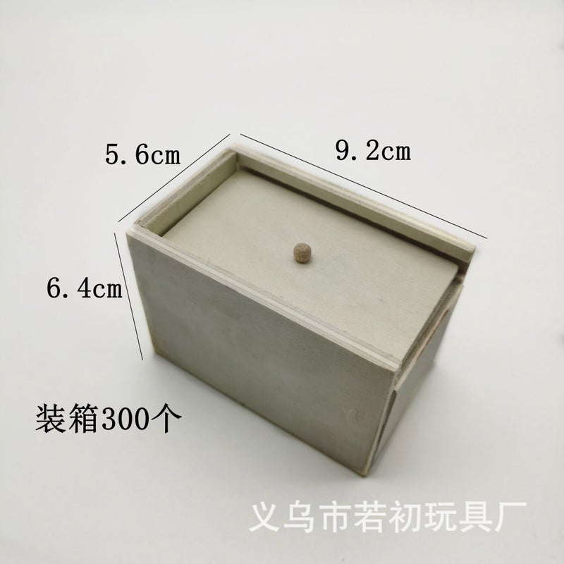Cross-border best-selling scare wooden box bug spider scare small wooden box scary prank props Douyin same style startled wooden box - Image 2