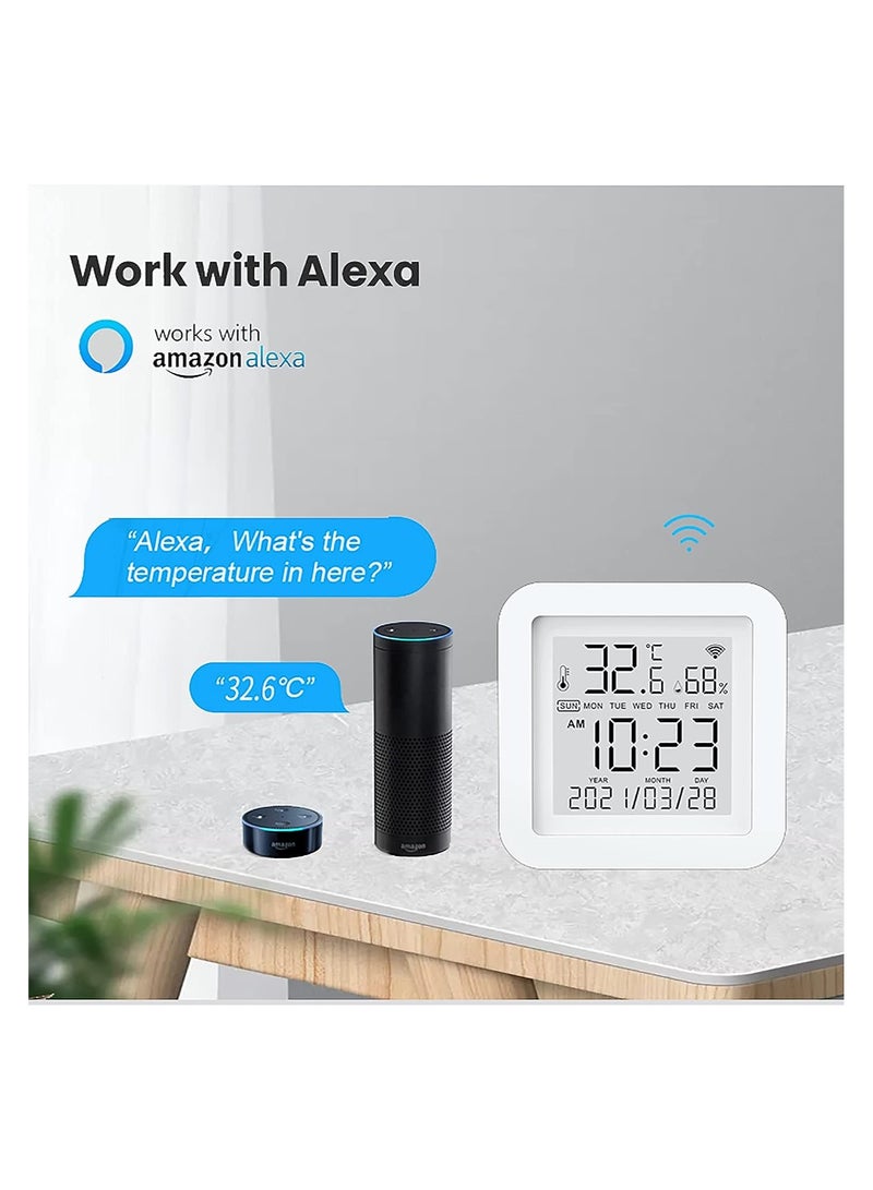 KASTWAVE WiFi Temperature Humidity Monitor, Wireless Temperature Humidity Sensor with APP Alert, Digital Thermometer Hygrometer for Home Pet Garage Wine Cellar Greenhouse - Image 3