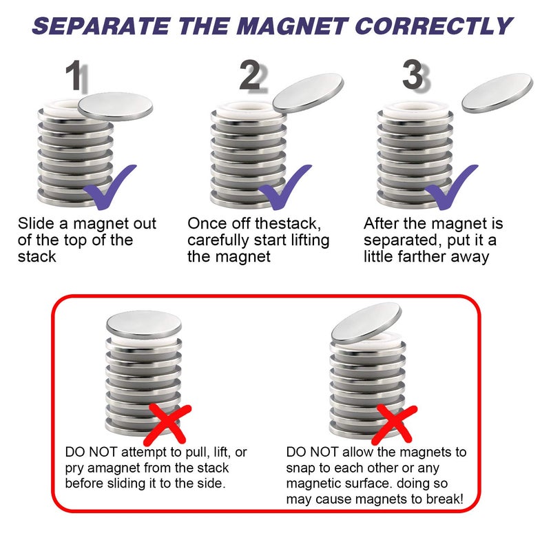 E BAVITE Super Strong Neodymium Disc Magnets with Double-Sided Adhesive, Powerful Permanent Rare Earth Fridge, DIY, Building, Scientific, Craft, and Office Magnets, 1.26 inch D x 1/8 inch H - 16 Packs - Image 5