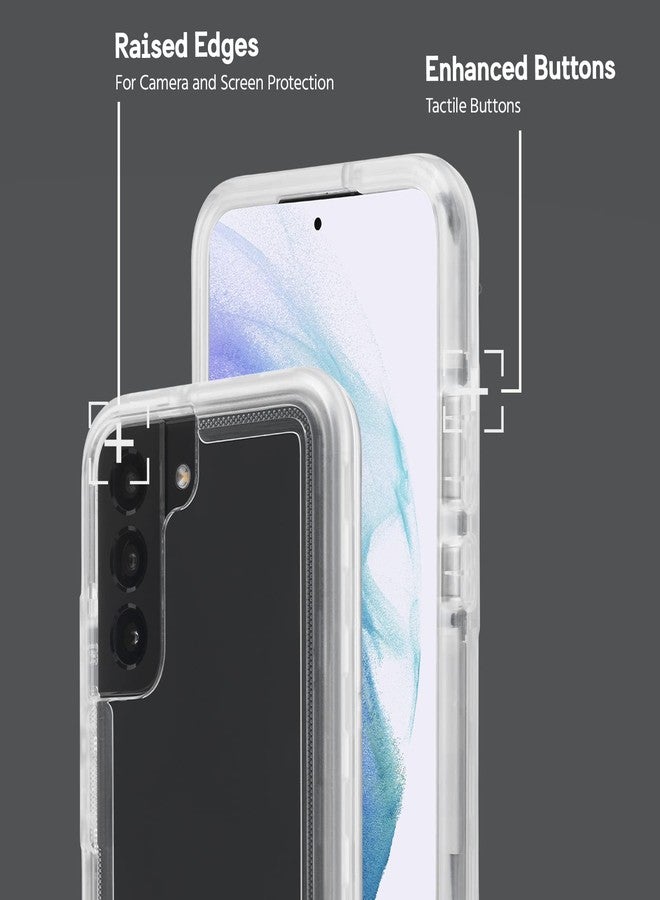 بيلكان جراب Pelican Voyager Series - لهاتف Samsung Galaxy S22 Plus [متوافق مع الشحن اللاسلكي] [مضاد للاصفرار] جراب هاتف متين مع مشبك حزام وحافظة وحامل [حماية من السقوط من ارتفاع 18 قدمًا وفقًا للمعايير العسكرية] - شفاف - Image 3