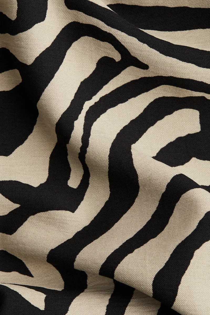 اتش اند ام بنطلون واسع الساق من نسيج التويل