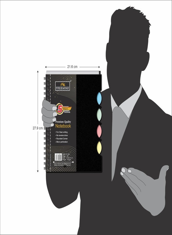 Freemind 5 Subject Single Line Notebook | 27.9 x 21.6 cm | 300 Pages | Versatile for School, Home & Office - Image 5