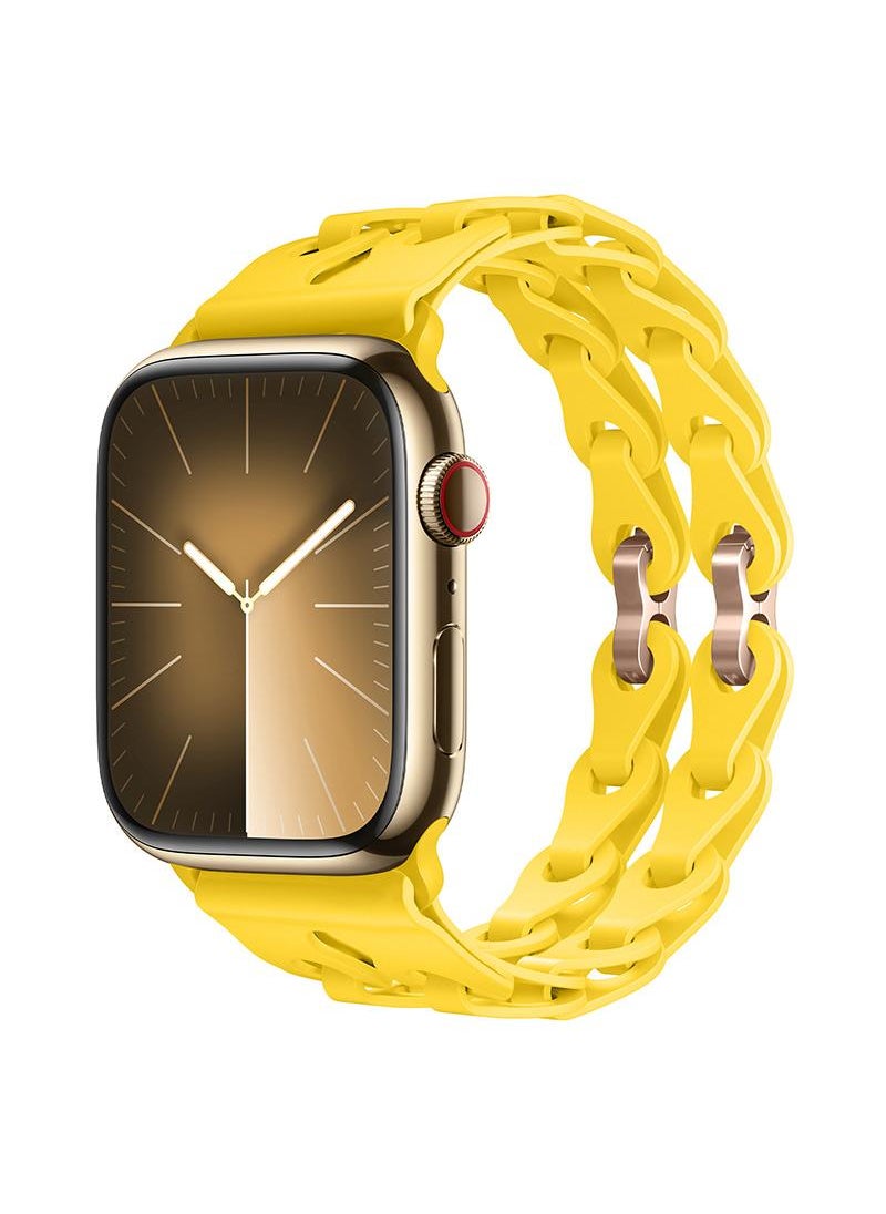 Y&D For Apple 38/40/41mm Fashion Hollow Silicone Bracelet Strap  - Image 2