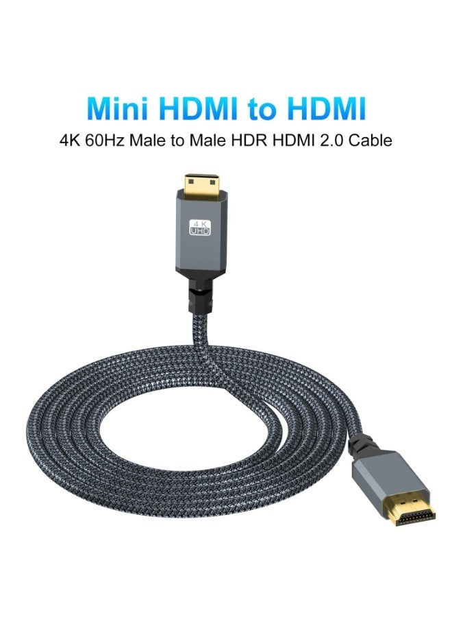 Mini HDMI to HDMI Cable,1 Meter High Speed Supports 4K60hz Ethernet 3D and Audio - Image 3