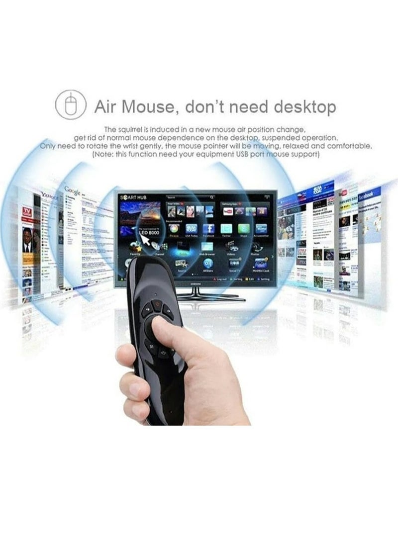 NEW C120 RGB Wireless Backlit Air Mouse Keyboard for Android TV Box - 7 Color Rechargeable Remote Control - Image 4