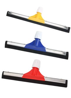 Generic 45cm plastic and metal floor mop with wooden handle; suitable for use on all types of floors indoors and outdoors.  - Image 1