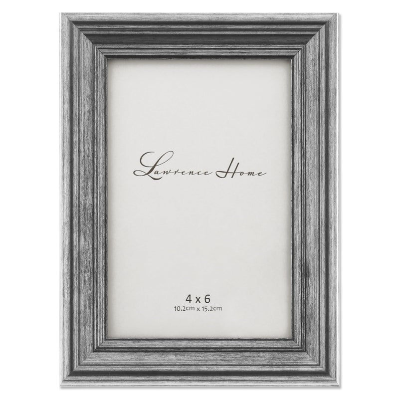 Lawrence Frames Sutter Burnished Picture Frame, 4 by 6-Inch, Silver - Image 2