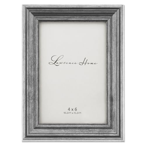 Lawrence Frames Sutter Burnished Picture Frame, 4 by 6-Inch, Silver - Image 1