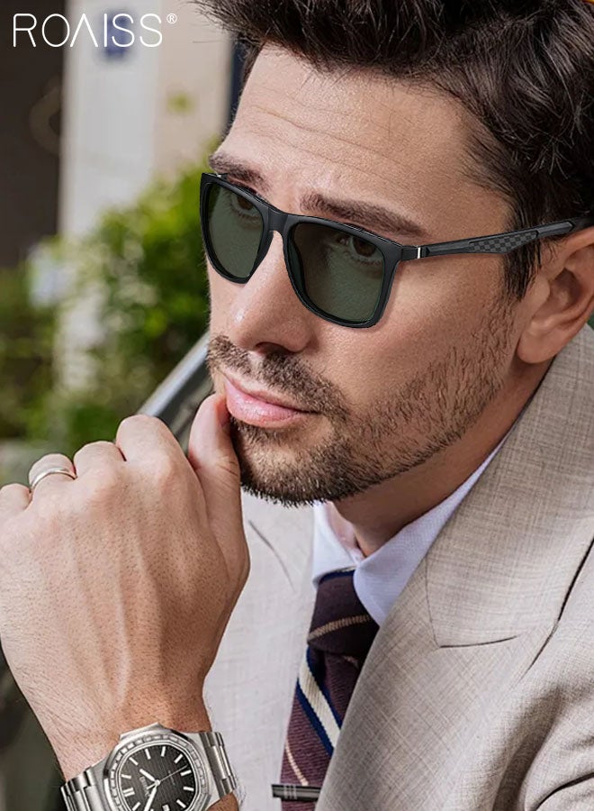 roaiss Men's Square Polarized Driving Sunglasses, UV400 Protection Sun Glasses, Fashion Anti-glare Sun Shades for Men Fishing, Traveling, Golfing, 57mm - Image 2