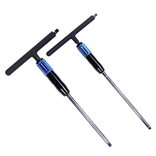 MichaelPro Adjustable T Handle Speed Wrench Set for 14 and 38 Inch Drive Speed Handle T Wrench with 2Way Square Drive Design 3 Grip Positions Patented Spinner Handle 2Piece