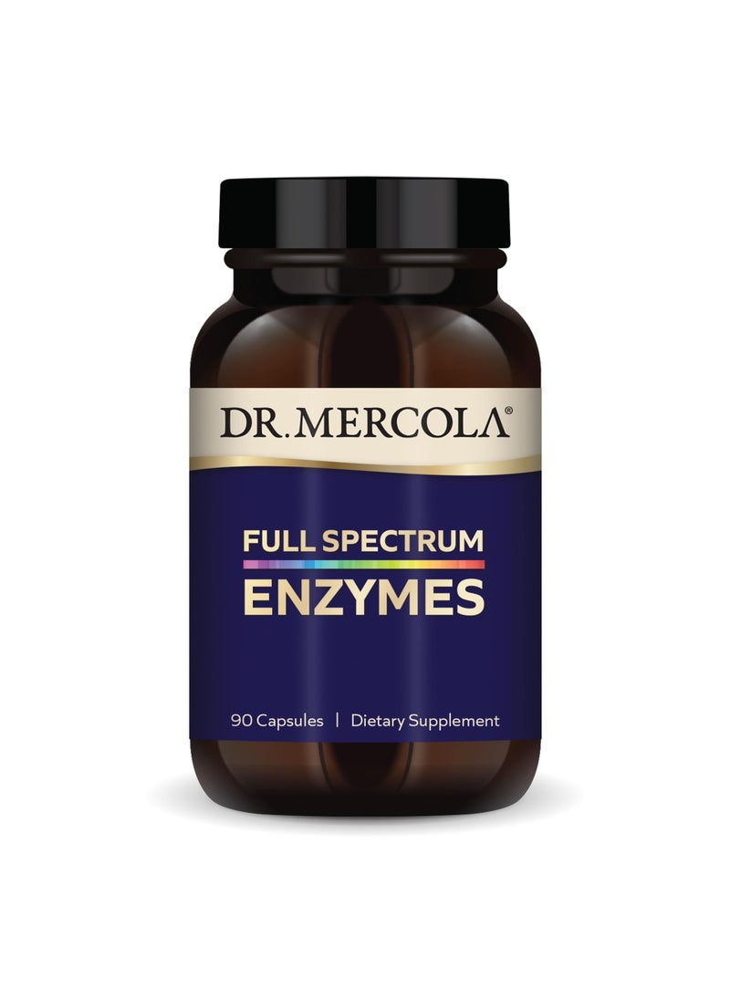 Dr. Mercola Full Spectrum Enzymes, 90 Capsules, Dietary Supplement  - Image 1
