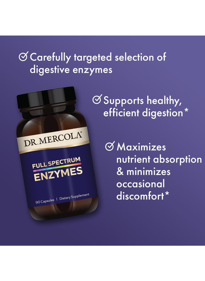 Dr. Mercola Full Spectrum Enzymes, 90 Capsules, Dietary Supplement  - Image 4