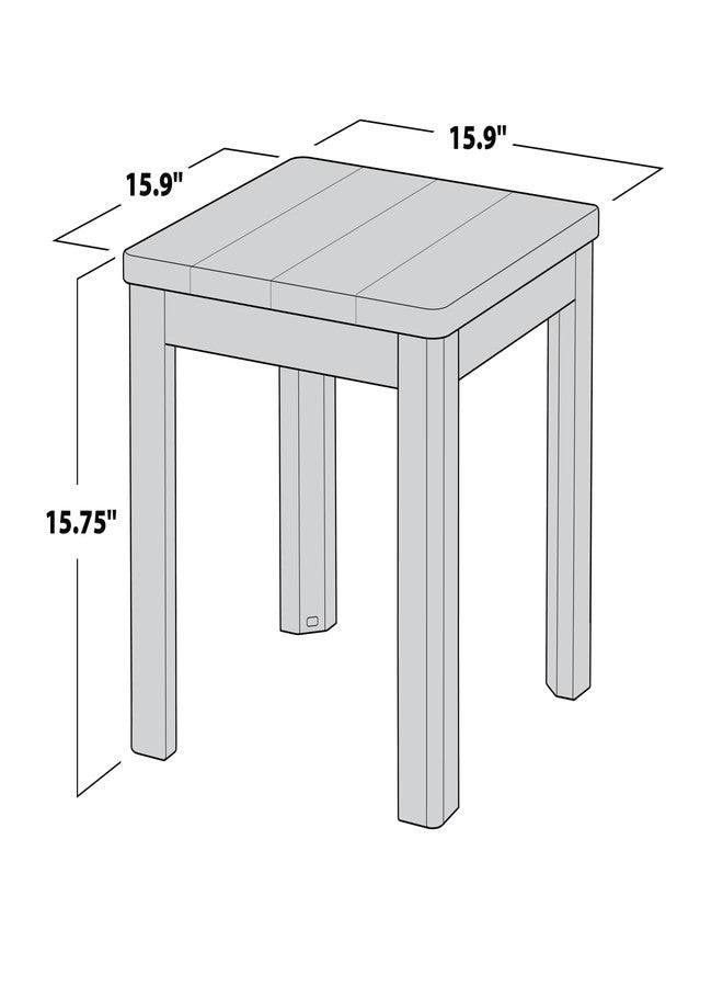 Keter Outdoor Chaise Side Table - White - Image 2