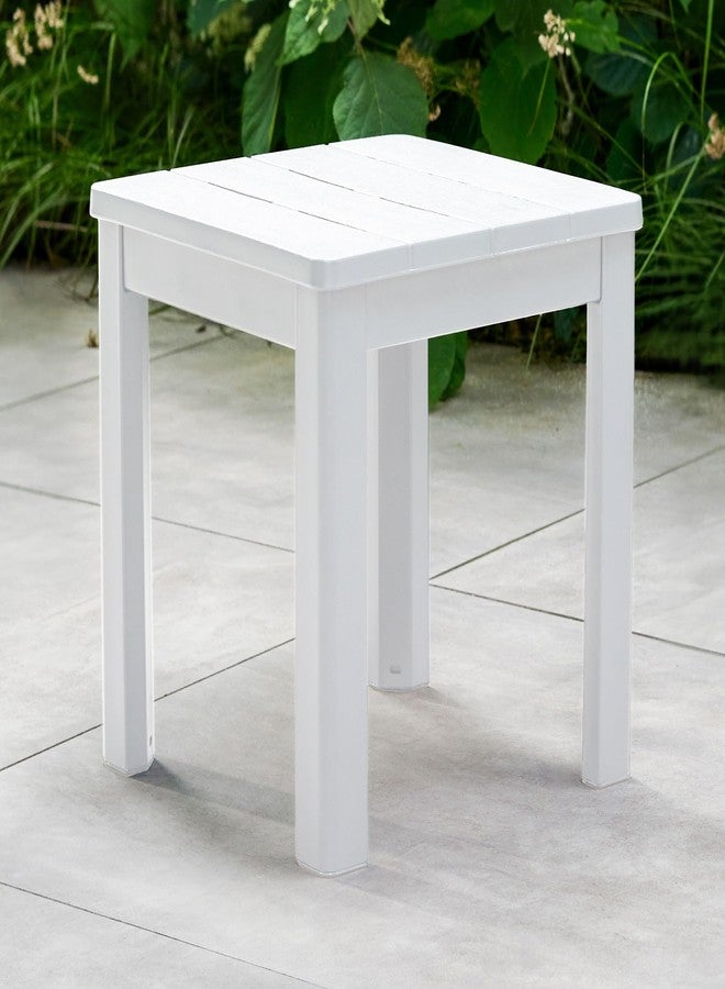 Keter Outdoor Chaise Side Table - White - Image 1