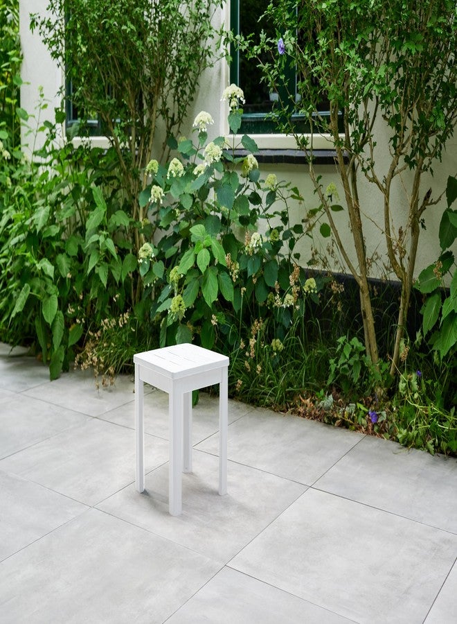 Keter Outdoor Chaise Side Table - White - Image 3
