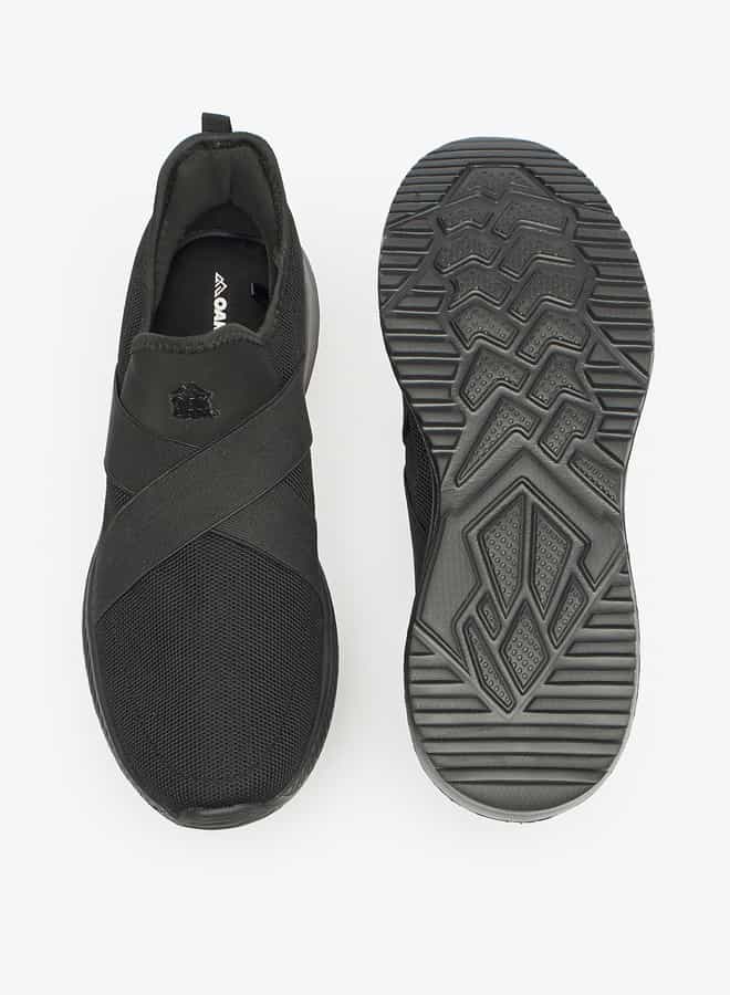 Oaklan by Shoexpress Men Logo Detail Slip-On Sports Shoes with Pull Tabs  - Image 4