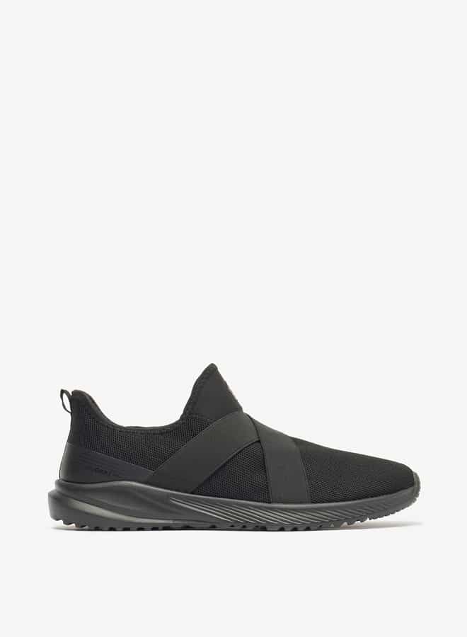 Oaklan by Shoexpress Men Logo Detail Slip-On Sports Shoes with Pull Tabs  - Image 3