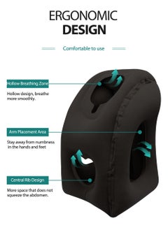 URbazaar Inflatable Travel Pillow, Airplane Neck Pillow Comfortably Supports Head and Chin for Airplanes, Trains, Cars and Office Napping with 3D Eye Mask, Earplugs and Portable Drawstring Bag  - Image 2
