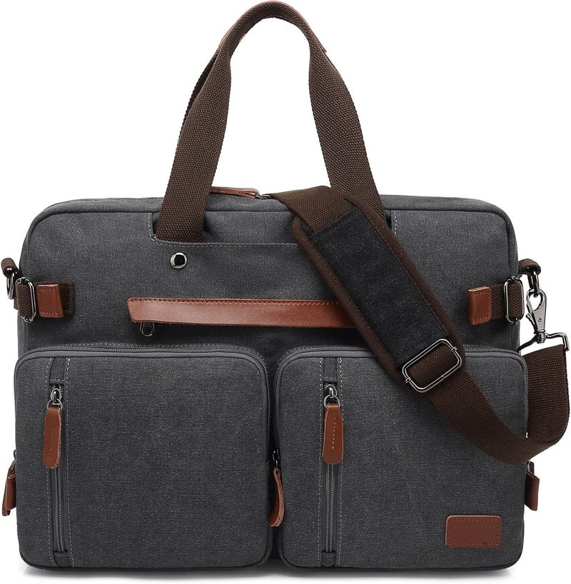 Convertible Laptop Backpack for Men Women, Computer and Tablet Case, Briefcase Shoulder Messenger Bag for Work School Travel - Image 1