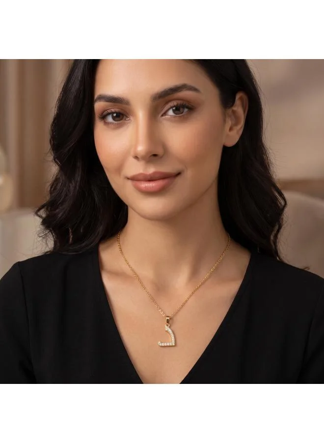 روفو Arabic Letter 'Daal' Necklace 18k Gold Plated