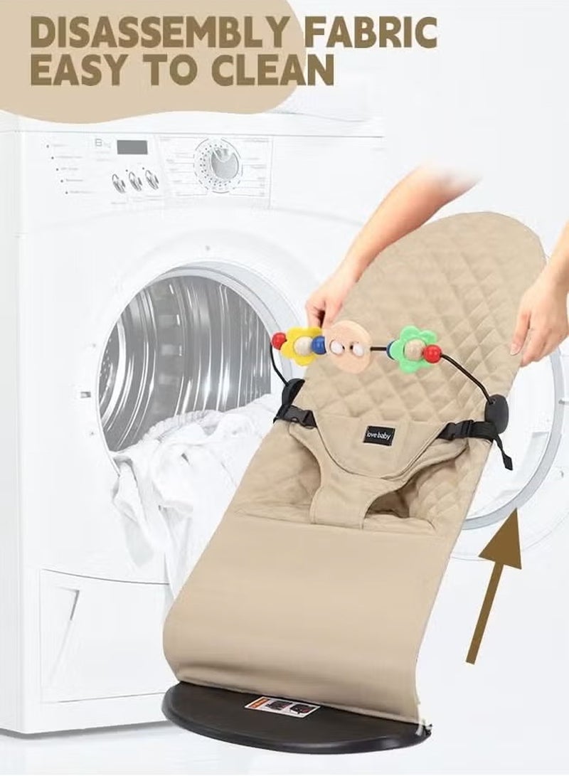 Arabest Portable Newborn Baby Balance Chair, Baby Bouncer, Bouncer Seat for Babies, Portable Rocker with Mesh Fabric Babies Soothing Vibrations, 0-6 Months - Image 2