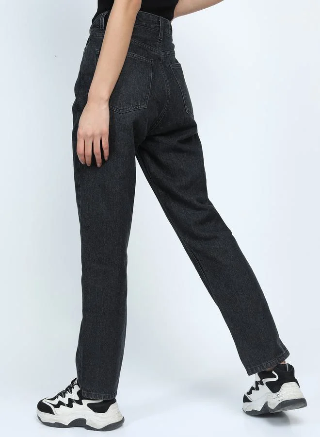 Tokyo Talkies Dark Wash Mid Rise Jeans by Styli