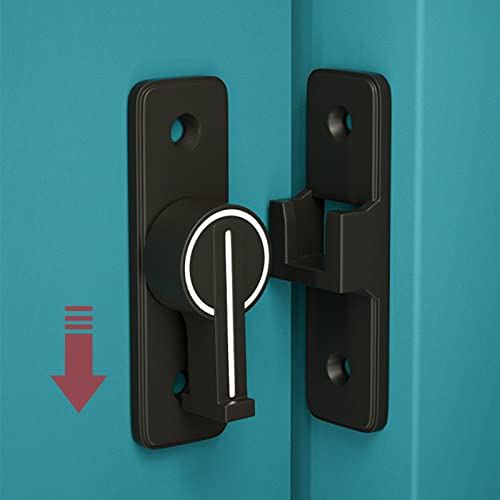 SIGUJAYGE TIYPKE Barn Door Locks and Latches 90 Degree - Luminous Black Anti-Theft Sliding Door Lock Heavy Duty Gate Latch for Wooden Fence Garden Bathroom Outdoor Garage Window - Image 5