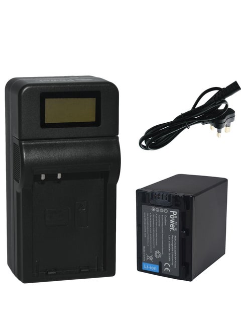 DMK Power NP-FV100 3700mAh battery and TC1000 Battery Charger Compatible with Sony HDR-CX150 HDR-CX150V DCRSX44R DCRSX44L XR550E XR350E XR150E.etc