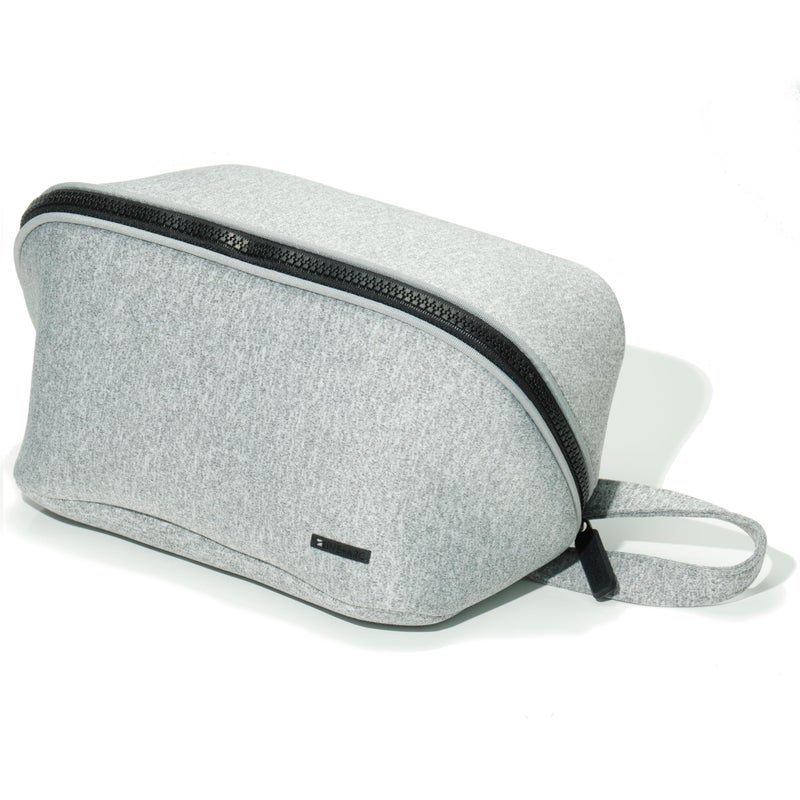 LINE+ARC LINEARC MachineWashable Neoprene Toiletry Bag Granite Modern Gray Heather Dopp Kit Soft Insulation Cosmetics Makeup Travel Skincare Shaving Large Case Men Women Overnight EasytoClean - Image 2