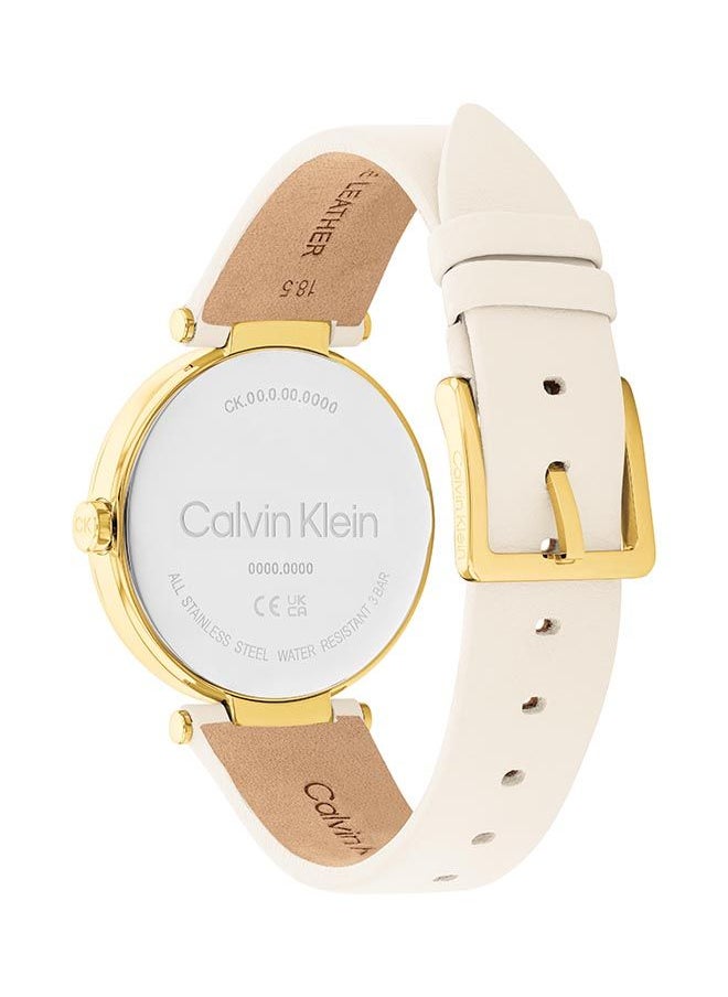 CALVIN KLEIN Women Analog Round Shape Leather Wrist Watch 25200254 36 mm  - Image 3