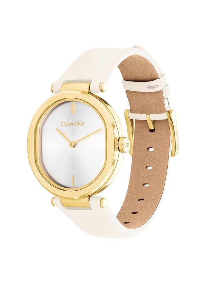 CALVIN KLEIN Women Analog Round Shape Leather Wrist Watch 25200254 36 mm  - Image 2