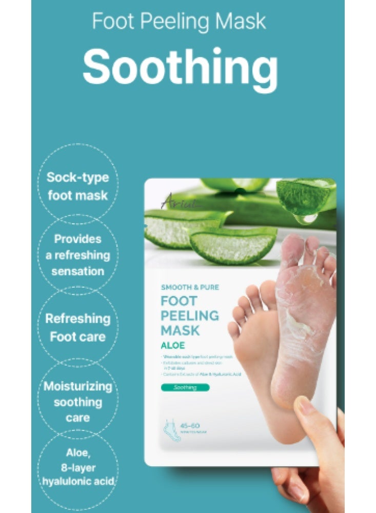 Ariul Smooth & Pure Aloe Foot Peeling & Soothing Mask – 34g - Image 2