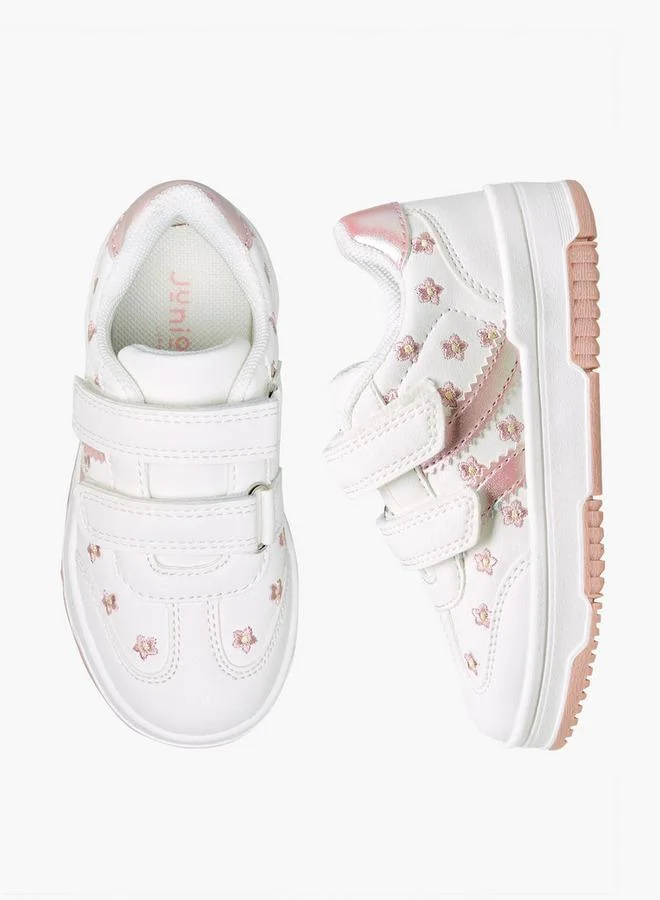 JUNIORS Girls Hook And Loop Ankle Sneakers