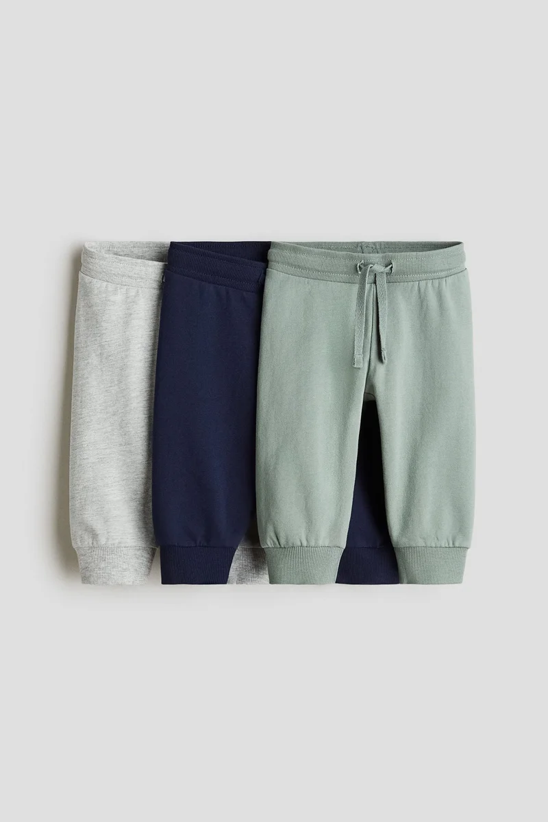 H&M 3-pack cotton joggers