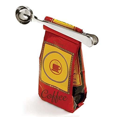 PERMAFROST 2in1 Stainless Steel Spoon Clip Sealer Manual Vacuum Bag Sealer Snack Spoon Pouch Clip Coffee Measuring Spoon with Storage Pack of 2 - Image 2