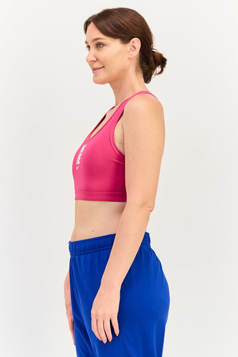 Nike Women Non Padded Training Sports Bra, Fuchsia - Image 2