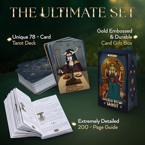 Wyspell Tarot Cards with Guide Book Sacred Witch Unique Tarot Deck for Beginners Traditional Symbolism Beautiful Modern Tarot Decks - Image 5
