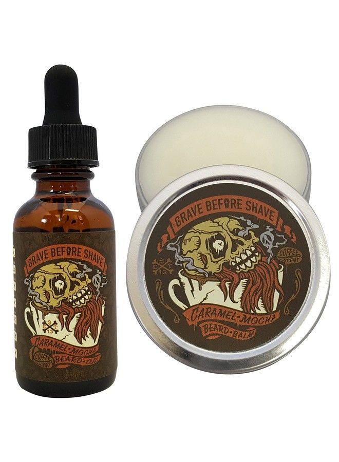 GRAVE BEFORE SHAVE ™ مجموعة لحية موكا كراميل (برائحة قهوة موكا كراميل) - Image 1