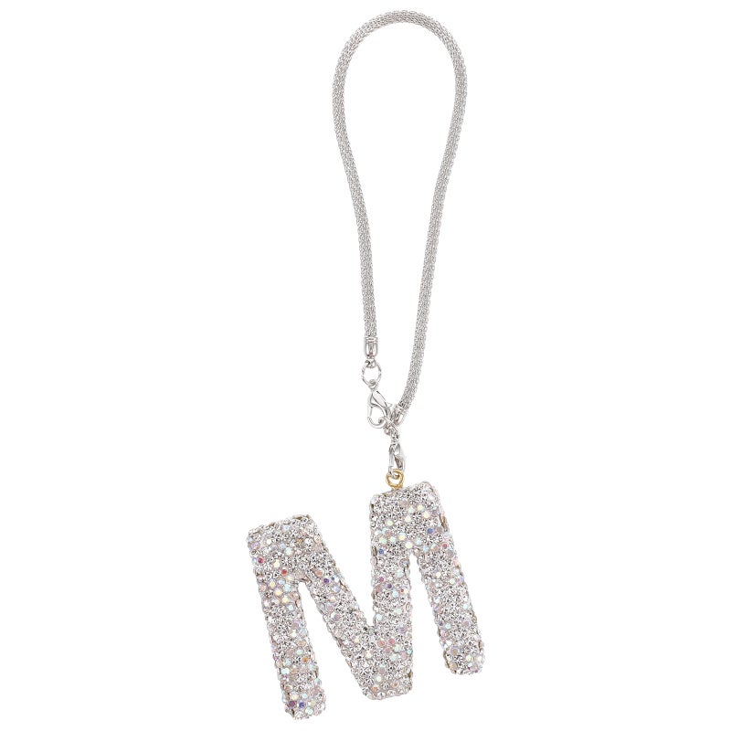 Cute Rear View Mirror Accessories with Letter Charm Design for Personalized Car Decor - Image 1