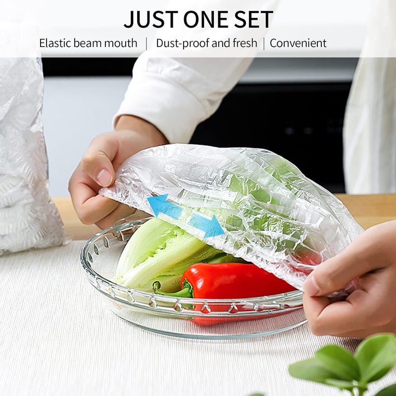 INNPOLE INNPOLE 100 PCS Fresh Keeping Bags Reusable Elastic Food Storage CoversStretch Adjustable Bowl Lids Universal Kitchen Wrap Seal Bags for Cover Food  - Image 3