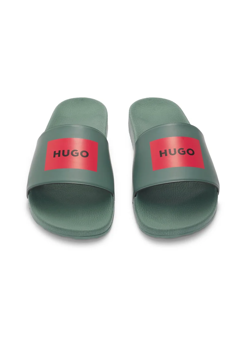 HUGO Italian-made slides with logo label