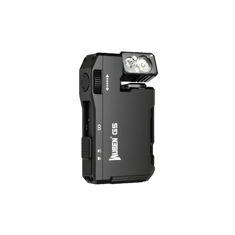 WUBEN E3 Compact Flashlight, 400 Lumens, 82 m Range, White, RGB and Beacon Modes, IP68 Water Resistance, Type-C Fast Charging, Black