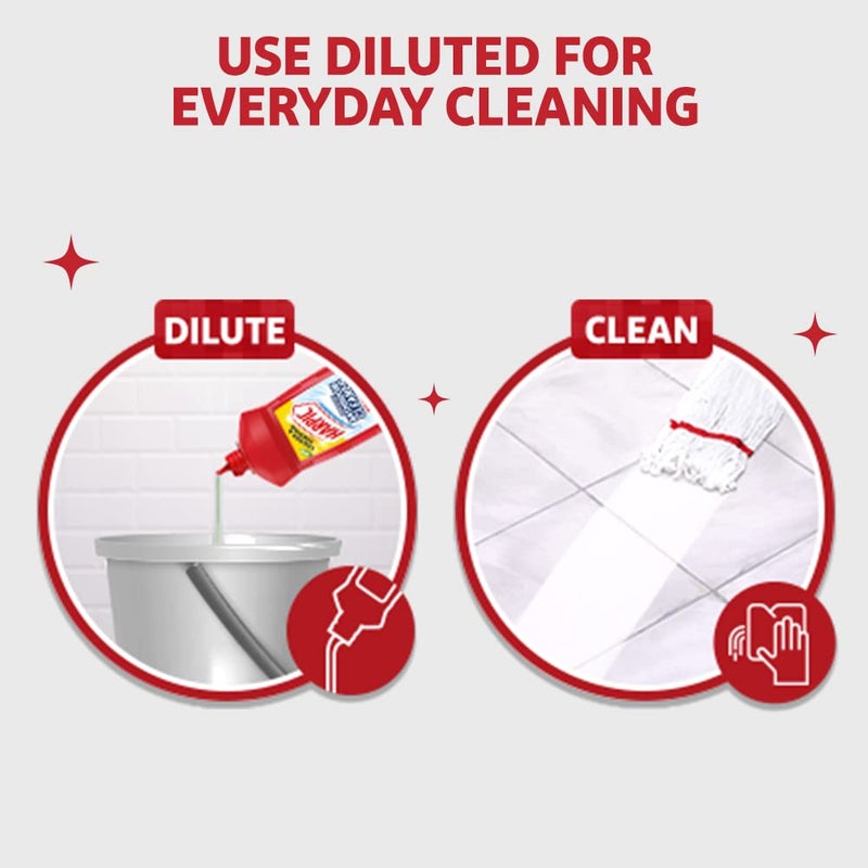 Harpic سائل تنظيف الحمام، ليمون - 1 لتر | منظف أرضيات الحمام الجديد الأكثر كثافة | زجاجة حمراء - Image 5