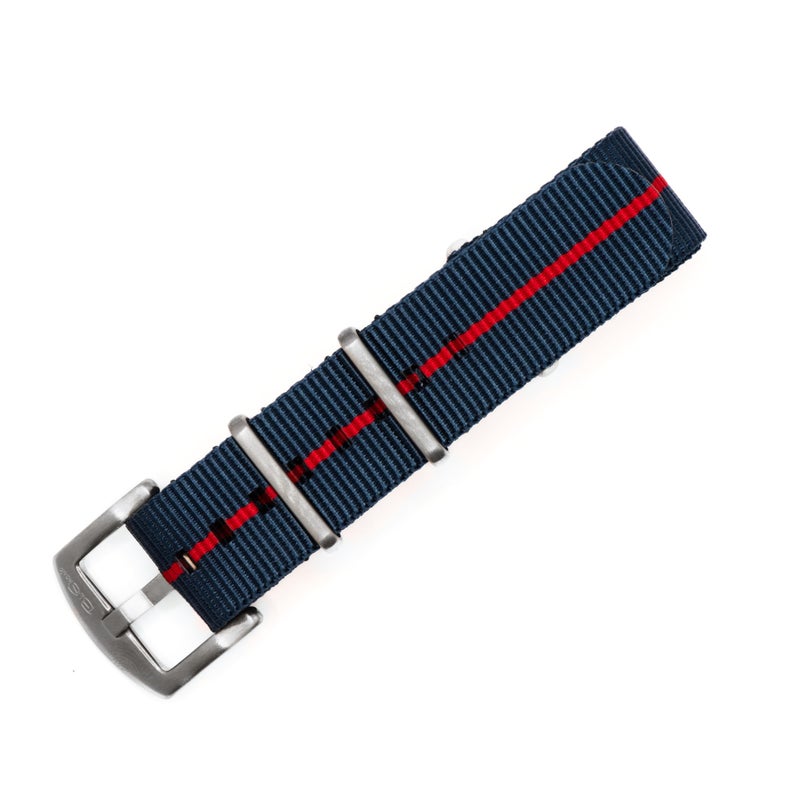 BluShark Original Collection MilitaryStyle Waterproof Watch Strap Fits All Timepiece Brands Durable Nylon Wristwatch Accessories with Stainless Steel Buckle Siren 22mm
