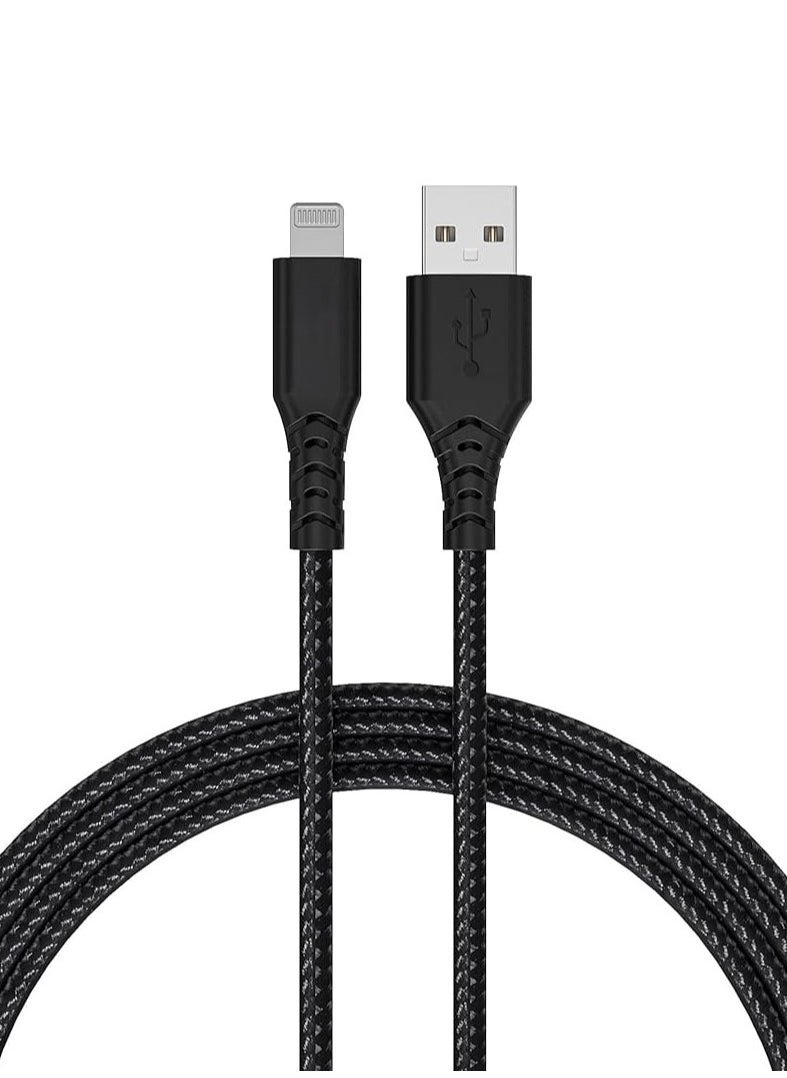 Generic - CHAPPELINE USB to Lightning Cable 1M [MFi Certified] Compatible with iPhone USB to Lightning Cable Compatible with iPhone 14 Pro Max/14/13/12/11 Pro/X/XS/XR/8 Plus/Air Pods Pro, Supports Power Delivery (1M) 25W BLACK - Image 1