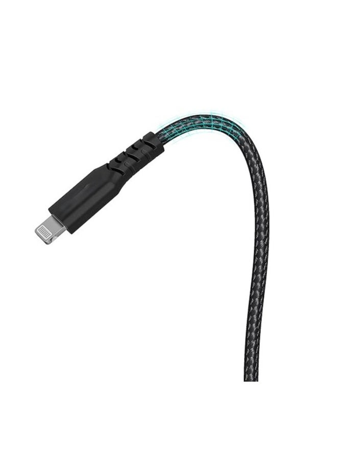 Generic - CHAPPELINE USB to Lightning Cable 1M [MFi Certified] Compatible with iPhone USB to Lightning Cable Compatible with iPhone 14 Pro Max/14/13/12/11 Pro/X/XS/XR/8 Plus/Air Pods Pro, Supports Power Delivery (1M) 25W BLACK - Image 1