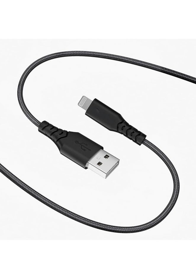 Generic - CHAPPELINE USB to Lightning Cable 1M [MFi Certified] Compatible with iPhone USB to Lightning Cable Compatible with iPhone 14 Pro Max/14/13/12/11 Pro/X/XS/XR/8 Plus/Air Pods Pro, Supports Power Delivery (1M) 25W BLACK - Image 1