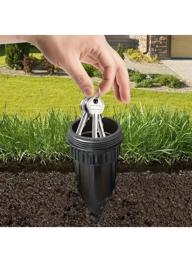 Black Heavy Duty Waterproof Sprinkler Key Hider Secure Outdoor Lock Box - Image 3