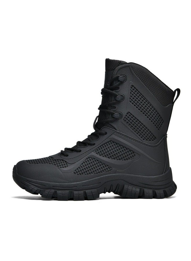 New Large-size Combat Boots For Men, Waterproof, Non-slip, Breathable Tactical Boots, High-top Combat Boots, Field Training Boots