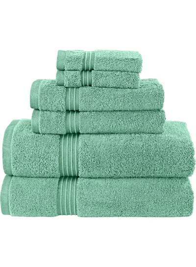 Bliss Casa 6 Pieces Towel Set - 2 Bath Towels 2 Hand Towels and 2 Washcloths 600 GSM Ring Spun Cotton Highly Absorbent Towels for Bathroom Shower Towel